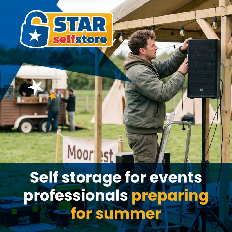 Self storage for events professionals preparing for summer